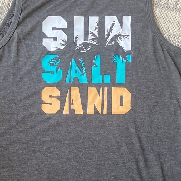 Sea Salt Sand  Tropical & Letter Graphic Tank Top Medium - Picture 4 of 6